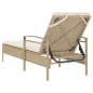 vidaXL Tumbona con cojín ratán sintético beige 63x200x81 cm vidaXL Tumbona con cojín ratán sintético beige 63x200x81 cm