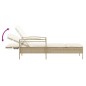 vidaXL Tumbona con cojín ratán sintético beige 63x200x81 cm vidaXL Tumbona con cojín ratán sintético beige 63x200x81 cm
