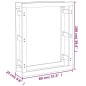 vidaXL Estante para leña madera maciza de pino gris 80x25x100 cm vidaXL Estante para leña madera maciza de pino gris 80x25x100 cm