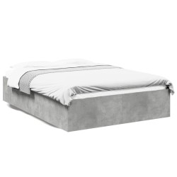 vidaXL Estructura de cama madera de ingeniería gris hormigón 120x200cm