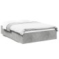vidaXL Estructura de cama madera de ingeniería gris hormigón 120x200cm vidaXL Estructura de cama madera de ingeniería gris hormigón 120x200cm