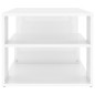 vidaXL Mesa de centro madera contrachapada blanco brillo 100x50x40 cm