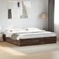 vidaXL Estructura de cama madera de ingeniería marrón roble 180x200 cm