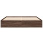 vidaXL Estructura de cama madera de ingeniería marrón roble 180x200 cm