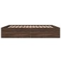 vidaXL Estructura de cama madera de ingeniería marrón roble 180x200 cm