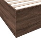vidaXL Estructura de cama madera de ingeniería marrón roble 180x200 cm