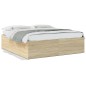 vidaXL Estructura de cama madera de ingeniería roble Sonoma 180x200 cm vidaXL Estructura de cama madera de ingeniería roble Sonoma 180x200 cm