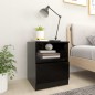 vidaXL Mesita de noche madera contrachapada negro 40x40x50 cm vidaXL Mesita de noche madera contrachapada negro 40x40x50 cm