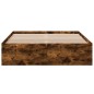 vidaXL Estructura de cama madera de ingeniería roble ahumado 140x200cm vidaXL Estructura de cama madera de ingeniería roble ahumado 140x200cm