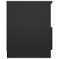 vidaXL Mesita de noche madera contrachapada negro 40x40x50 cm vidaXL Mesita de noche madera contrachapada negro 40x40x50 cm