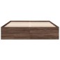 vidaXL Estructura de cama madera de ingeniería marrón roble 150x200 cm vidaXL Estructura de cama madera de ingeniería marrón roble 150x200 cm