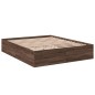 vidaXL Estructura de cama madera de ingeniería marrón roble 150x200 cm vidaXL Estructura de cama madera de ingeniería marrón roble 150x200 cm
