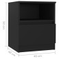 vidaXL Mesita de noche madera contrachapada negro 40x40x50 cm vidaXL Mesita de noche madera contrachapada negro 40x40x50 cm