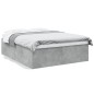 vidaXL Estructura de cama madera de ingeniería gris hormigón 150x200cm vidaXL Estructura de cama madera de ingeniería gris hormigón 150x200cm