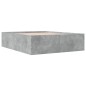 vidaXL Estructura de cama madera de ingeniería gris hormigón 150x200cm vidaXL Estructura de cama madera de ingeniería gris hormigón 150x200cm