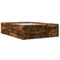 vidaXL Estructura de cama madera de ingeniería roble ahumado 140x200cm