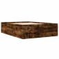 vidaXL Estructura de cama madera de ingeniería roble ahumado 140x200cm