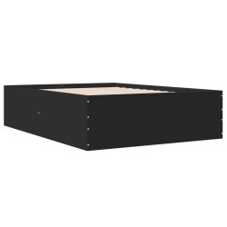vidaXL Estructura de cama madera de ingeniería negra 140x190 cm