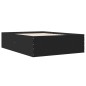 vidaXL Estructura de cama madera de ingeniería negra 140x190 cm vidaXL Estructura de cama madera de ingeniería negra 140x190 cm