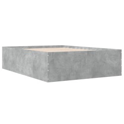 vidaXL Estructura de cama madera de ingeniería gris hormigón 120x200cm