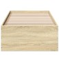 vidaXL Estructura de cama madera de ingeniería roble Sonoma 90x200 cm