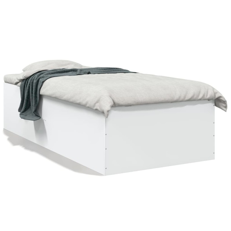 vidaXL Estructura de cama madera de ingeniería blanca 90x200 cm vidaXL Estructura de cama madera de ingeniería blanca 90x200 cm