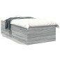 vidaXL Estructura de cama madera de ingeniería gris Sonoma 75x190 cm vidaXL Estructura de cama madera de ingeniería gris Sonoma 75x190 cm