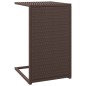 vidaXL Mesa en forma de C ratán sintético marrón 40x35x60 cm vidaXL Mesa en forma de C ratán sintético marrón 40x35x60 cm