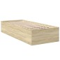 vidaXL Estructura de cama madera de ingeniería roble Sonoma 100x200 cm