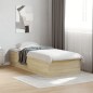 vidaXL Estructura de cama madera de ingeniería roble Sonoma 100x200 cm