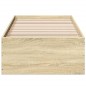 vidaXL Estructura de cama madera de ingeniería roble Sonoma 100x200 cm