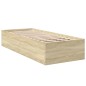 vidaXL Estructura de cama madera de ingeniería roble Sonoma 100x200 cm