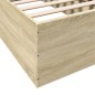 vidaXL Estructura de cama madera de ingeniería roble Sonoma 100x200 cm