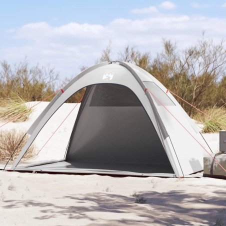 vidaXL Tienda de playa impermeable gris