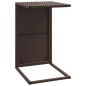 vidaXL Mesa en forma de C ratán sintético marrón 40x35x60 cm vidaXL Mesa en forma de C ratán sintético marrón 40x35x60 cm