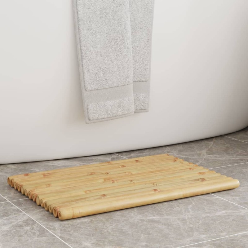 vidaXL Alfombrillas de baño 2 unidades bambú 50x35 cm vidaXL Alfombrillas de baño 2 unidades bambú 50x35 cm