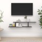 vidaXL Estante de pared para TV madera contrachapada negro 125x18x23cm vidaXL Estante de pared para TV madera contrachapada negro 125x18x23cm