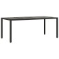 vidaXL Set comedor jardín 7 pzas cojines ratán sintético vidrio negro vidaXL Set comedor jardín 7 pzas cojines ratán sintético vidrio negro