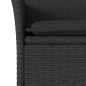 vidaXL Set comedor jardín 7 pzas cojines ratán sintético vidrio negro vidaXL Set comedor jardín 7 pzas cojines ratán sintético vidrio negro