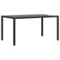 vidaXL Set comedor jardín 5 pzas cojines ratán sintético vidrio negro