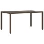 vidaXL Set comedor jardín 5 pzas cojines ratán sintético vidrio marrón vidaXL Set comedor jardín 5 pzas cojines ratán sintético vidrio marrón