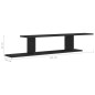 vidaXL Estante de pared para TV madera contrachapada negro 125x18x23cm vidaXL Estante de pared para TV madera contrachapada negro 125x18x23cm