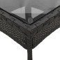 vidaXL Set comedor jardín 3 pzas cojines ratán sintético vidrio negro vidaXL Set comedor jardín 3 pzas cojines ratán sintético vidrio negro