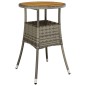 vidaXL Set de comedor jardín 3 pzas con cojines ratán PE acacia gris vidaXL Set de comedor jardín 3 pzas con cojines ratán PE acacia gris