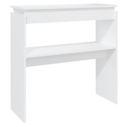 vidaXL Mesa consola madera de ingeniería blanca 80x30x80 cm