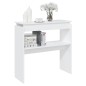 vidaXL Mesa consola madera de ingeniería blanca 80x30x80 cm vidaXL Mesa consola madera de ingeniería blanca 80x30x80 cm
