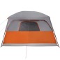 vidaXL Tienda de campaña familiar 10 personas impermeable gris naranja
