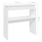 vidaXL Mesa consola madera de ingeniería blanca 80x30x80 cm vidaXL Mesa consola madera de ingeniería blanca 80x30x80 cm