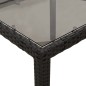 vidaXL Set comedor jardín 9 pzas cojines ratán sintético vidrio negro vidaXL Set comedor jardín 9 pzas cojines ratán sintético vidrio negro