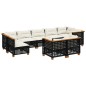 vidaXL Set de sofás de jardín 8 piezas y cojines ratán sintético negro vidaXL Set de sofás de jardín 8 piezas y cojines ratán sintético negro